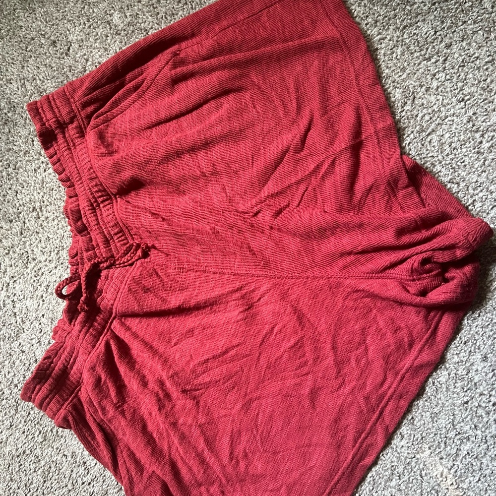 Aerie Deep Red Lounge Shorts